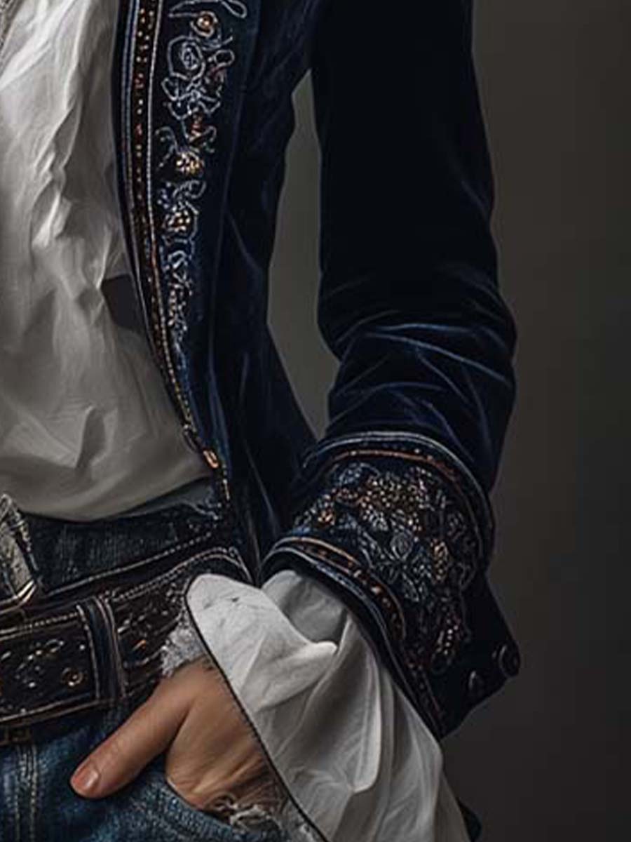 Amedea | Chaqueta Larga Bordada