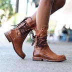 Eleonora | Botines Vintage con Cordones y Plantilla Ortopédica