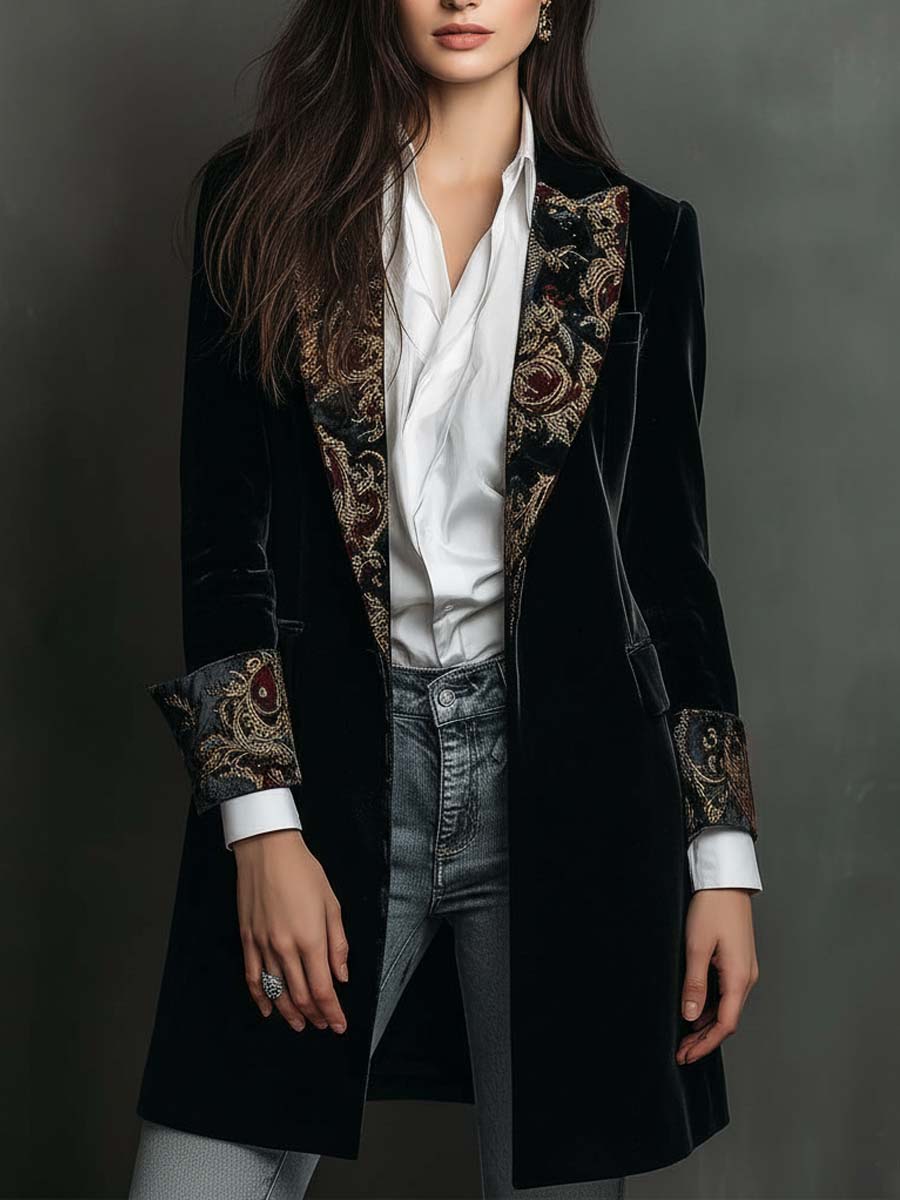 Alessandra | Blazer Entallado con Ribete Barroco
