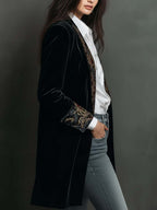 Alessandra | Blazer Entallado con Ribete Barroco