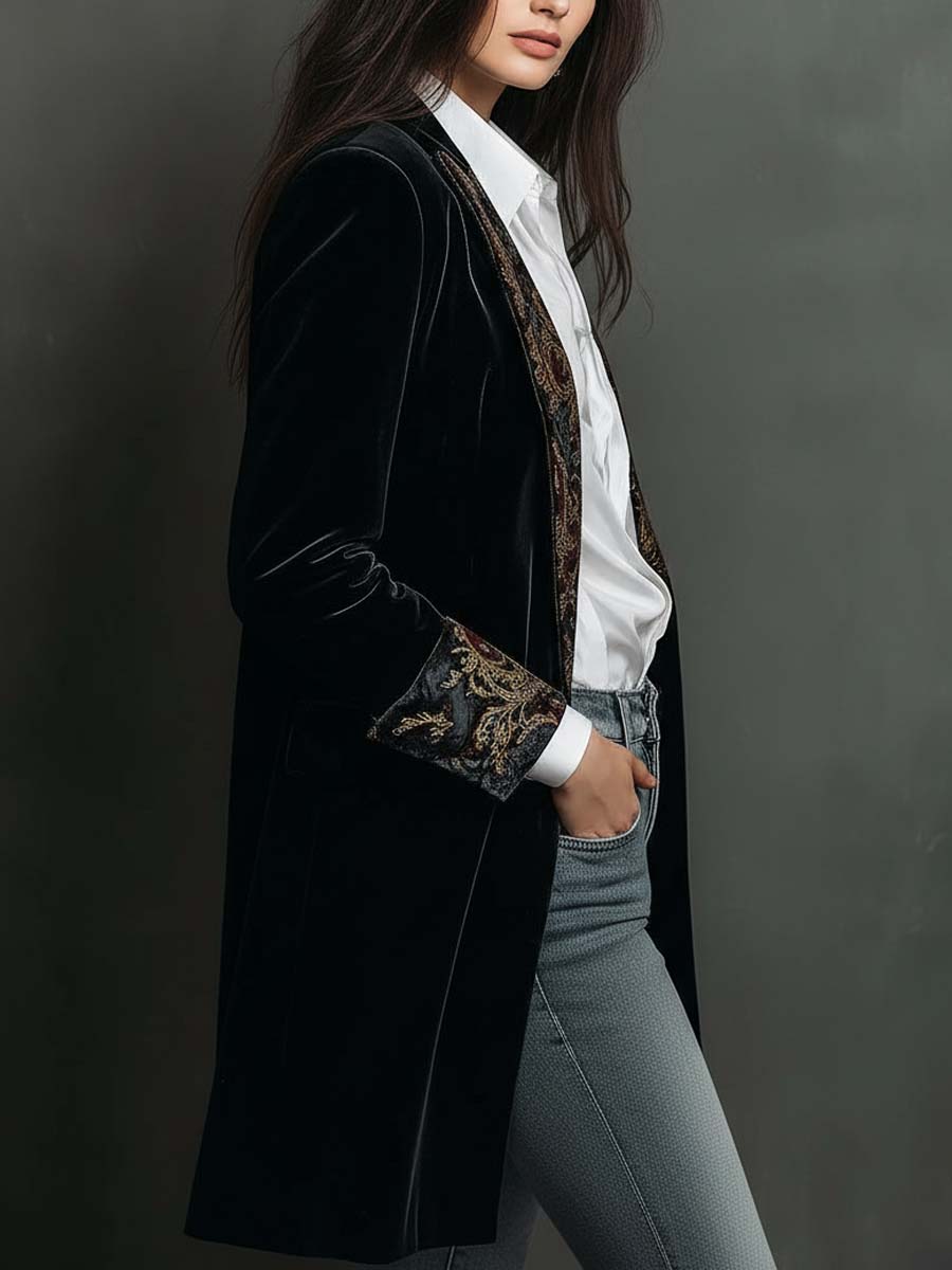 Alessandra | Blazer Entallado con Ribete Barroco
