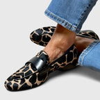 Lucrezia | Mocasines Ortopédicos Premium con Estampado Animal - Negro