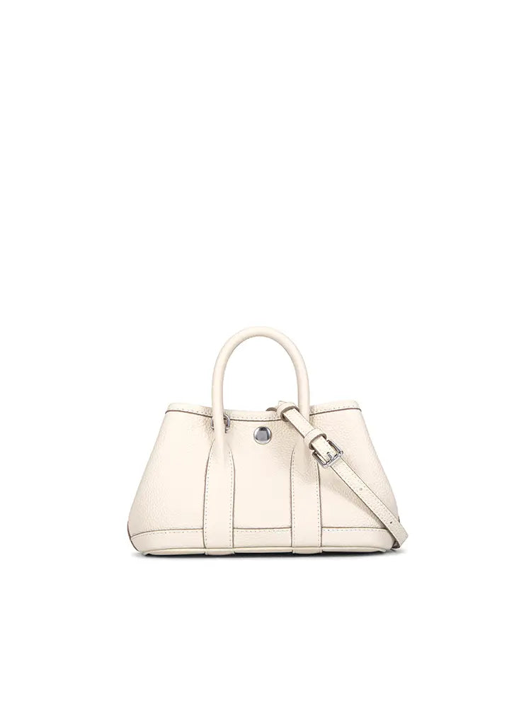 Magda | Bolso Tote de Piel Vegana de Línea Estructurada - Blanco