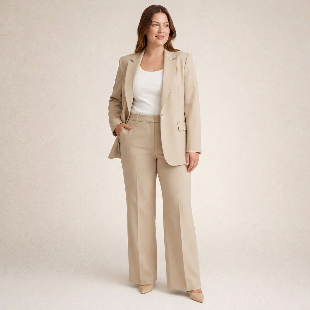 Andreina | Conjunto Elegante de Blazer y Pantalón Acampanado