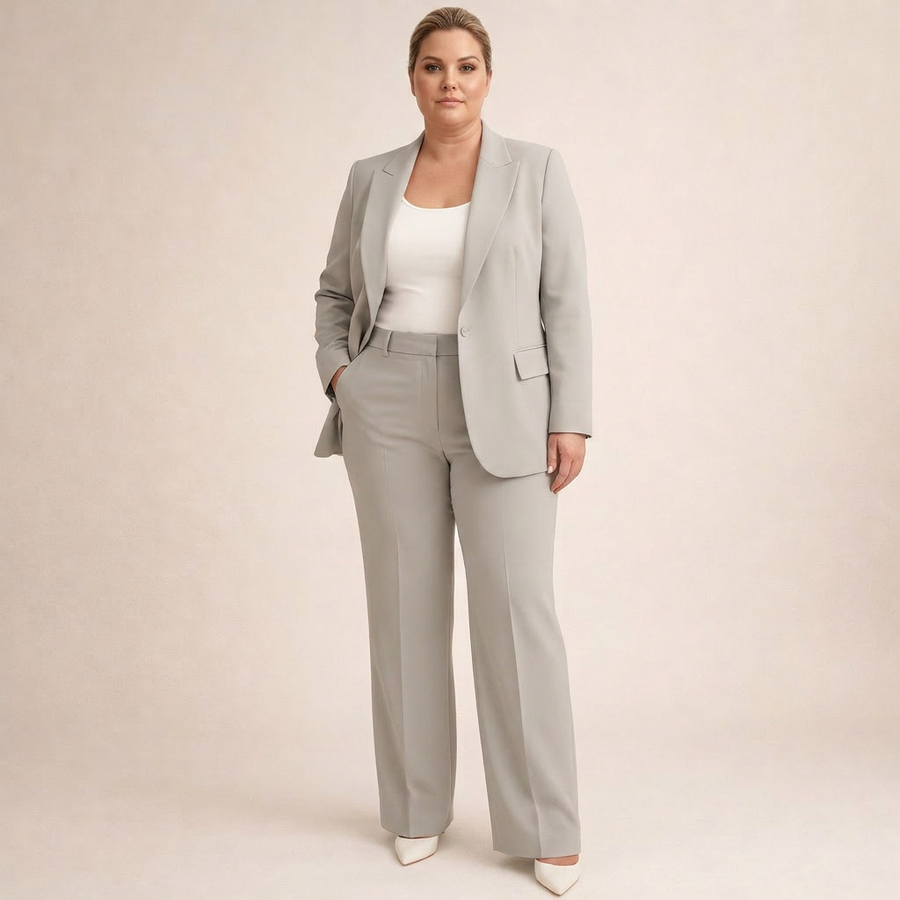 Andreina | Conjunto Elegante de Blazer y Pantalón Acampanado
