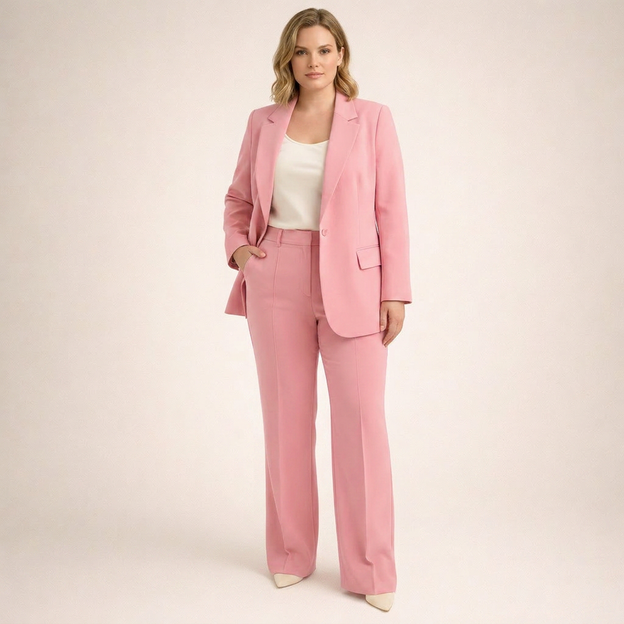 Andreina | Conjunto Elegante de Blazer y Pantalón Acampanado