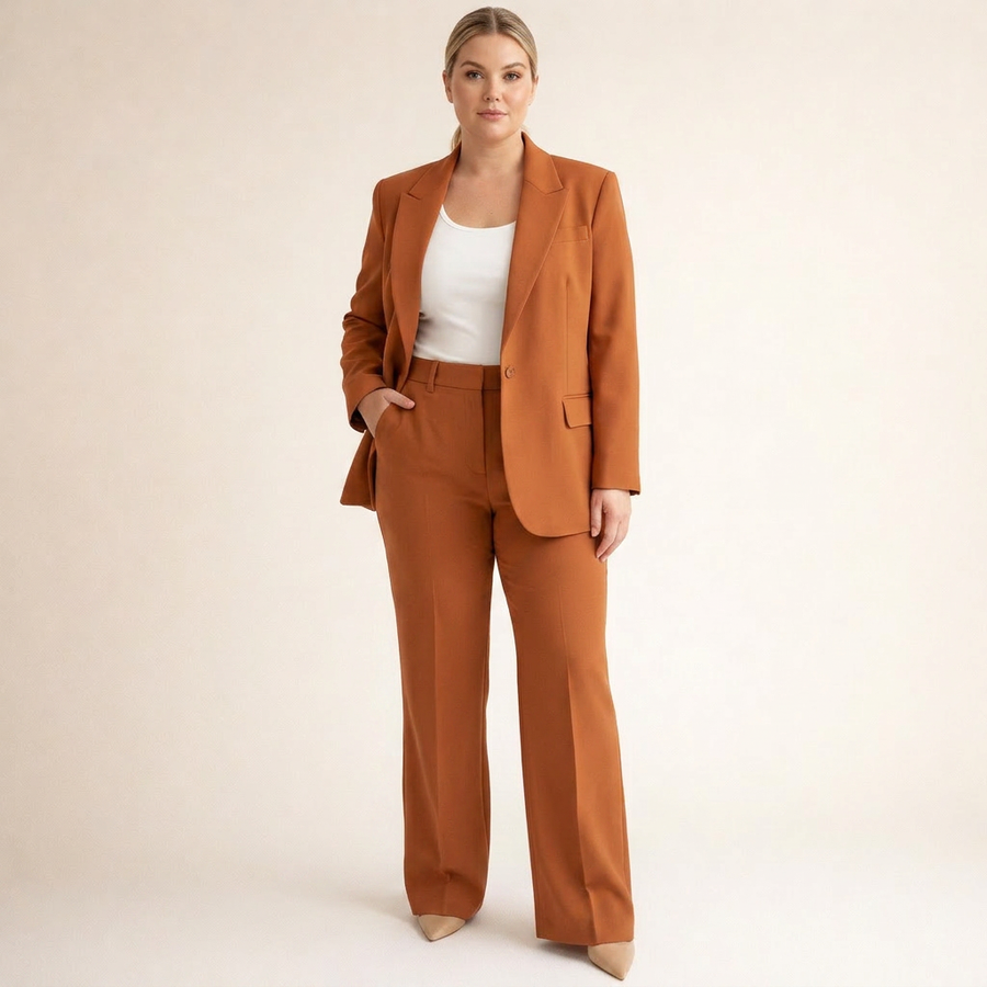 Andreina | Conjunto Elegante de Blazer y Pantalón Acampanado
