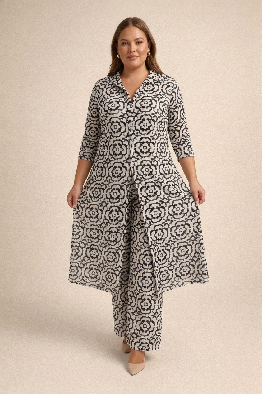 Cosima | Vestido Estampado con Cuello en V
