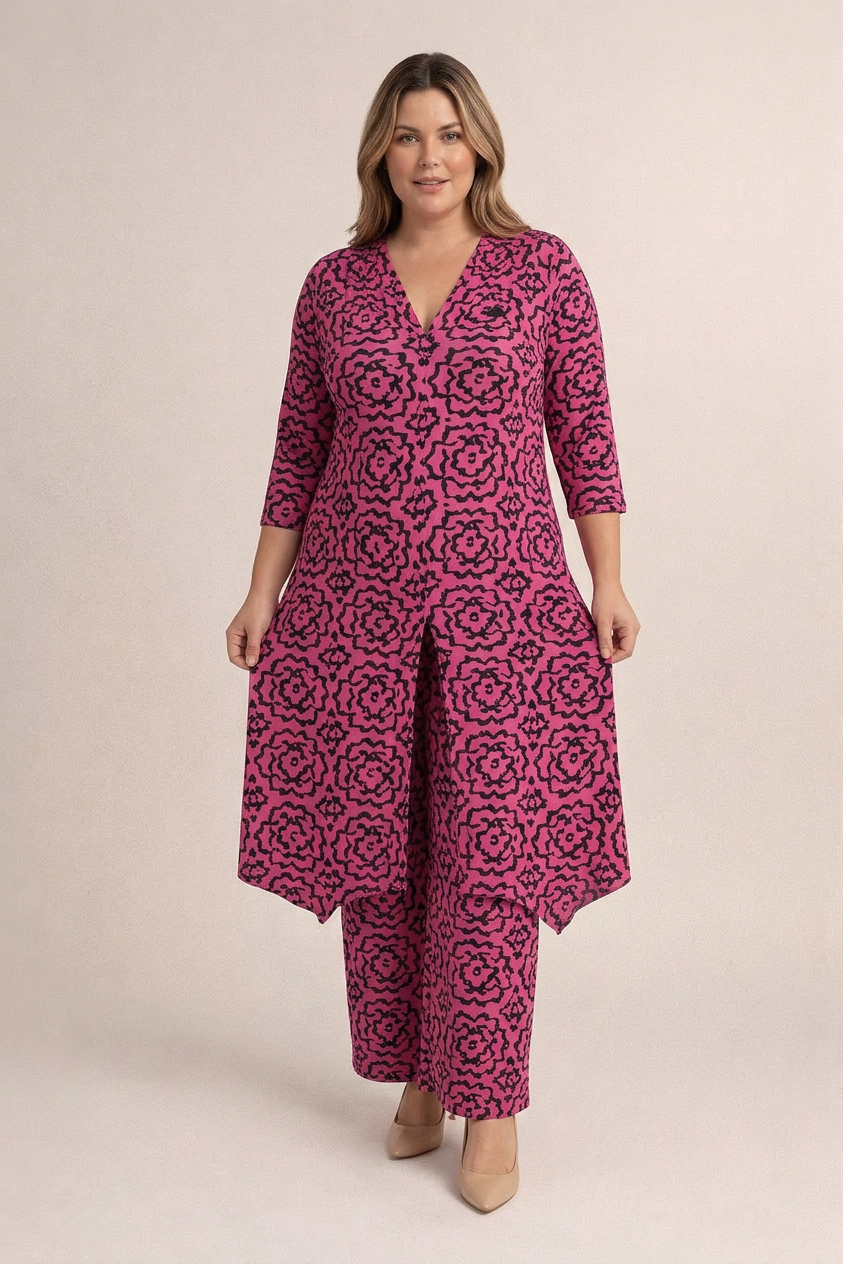 Cosima | Vestido Estampado con Cuello en V