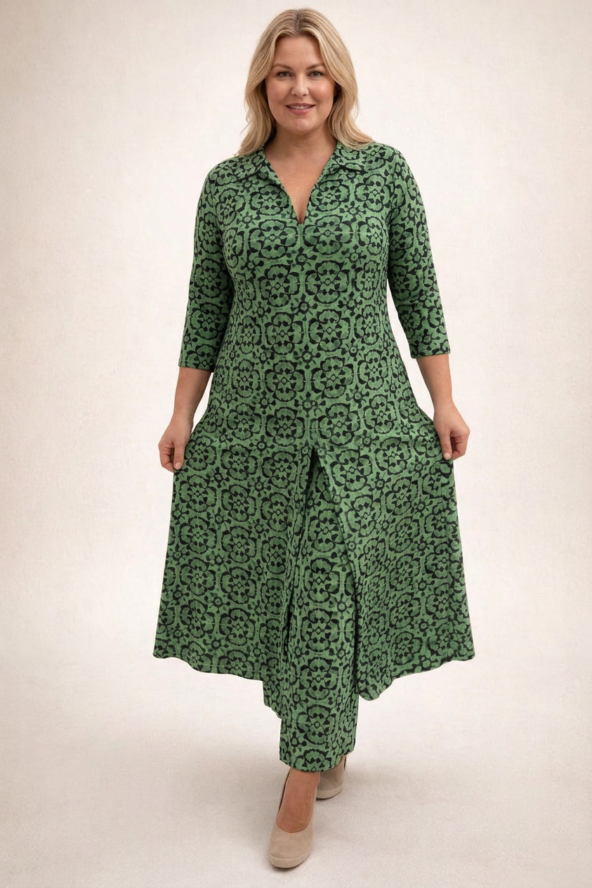 Cosima | Vestido Estampado con Cuello en V