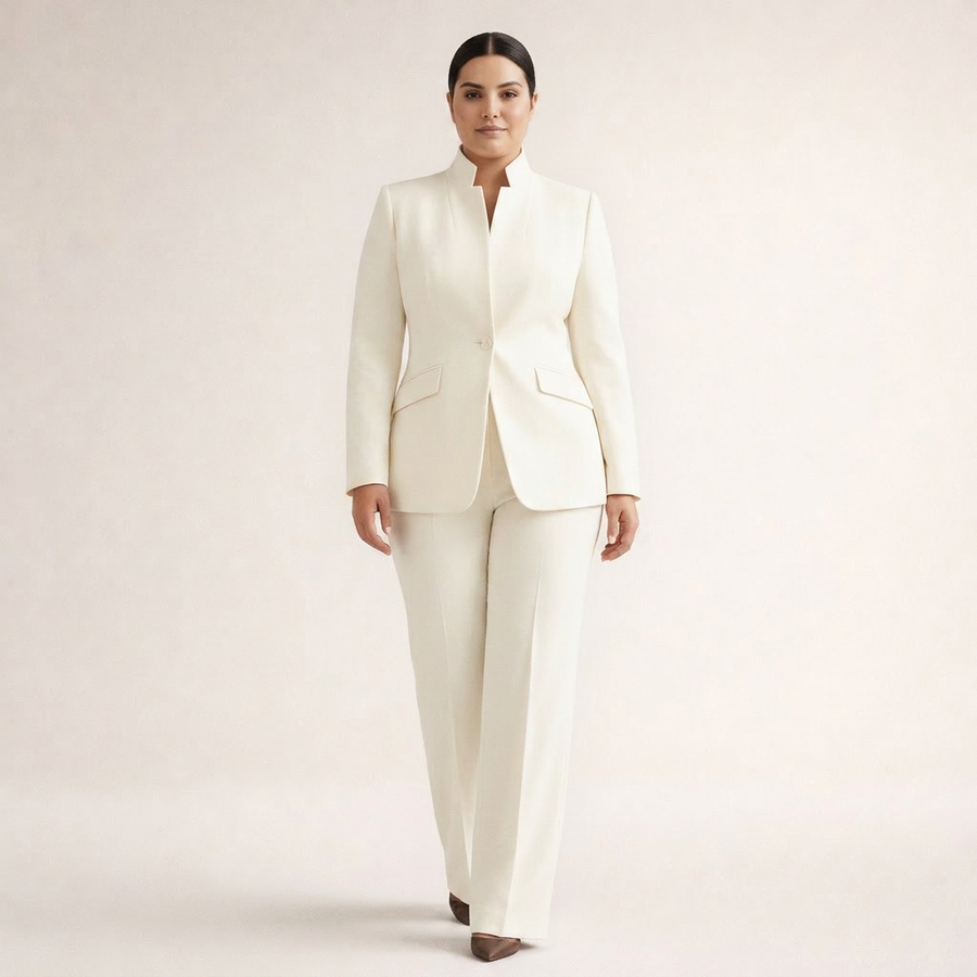 Annamaria | Traje Elegante de Blazer y Pantalón Recto