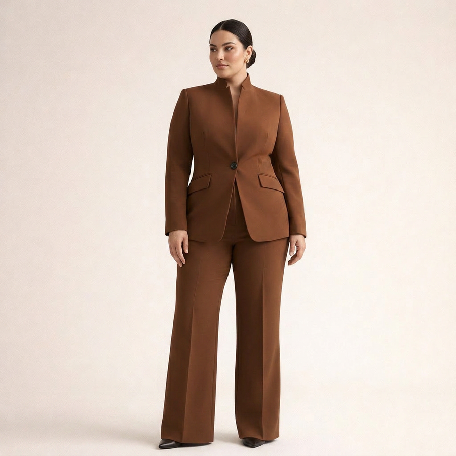 Annamaria | Traje Elegante de Blazer y Pantalón Recto