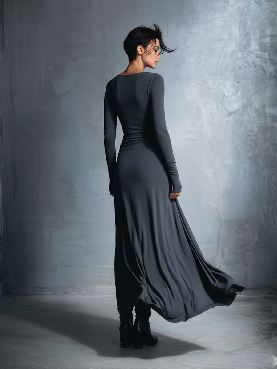 Fiorella | Vestido Maxi con Nudo Lateral