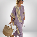 Assia | Conjunto Boho de Rayas