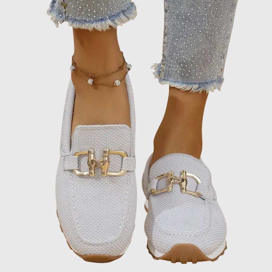 Agnese | Zapatillas Mocasín Ortopédicas - Blanco