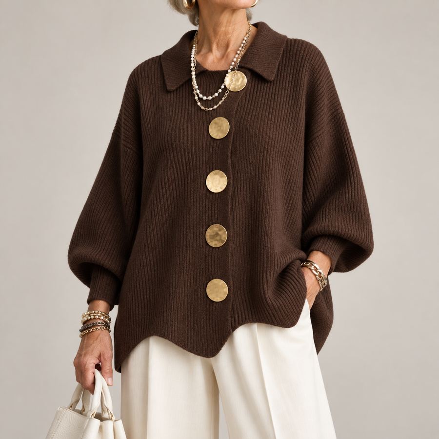 Tiziana | Cárdigan Oversize con Cuello XL