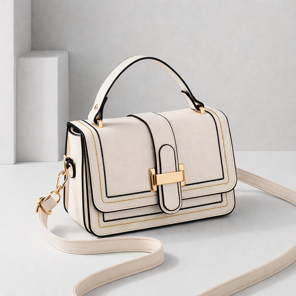 Lucilla | Bolso de Hombro Elegante de Silueta Estructurada - Crema