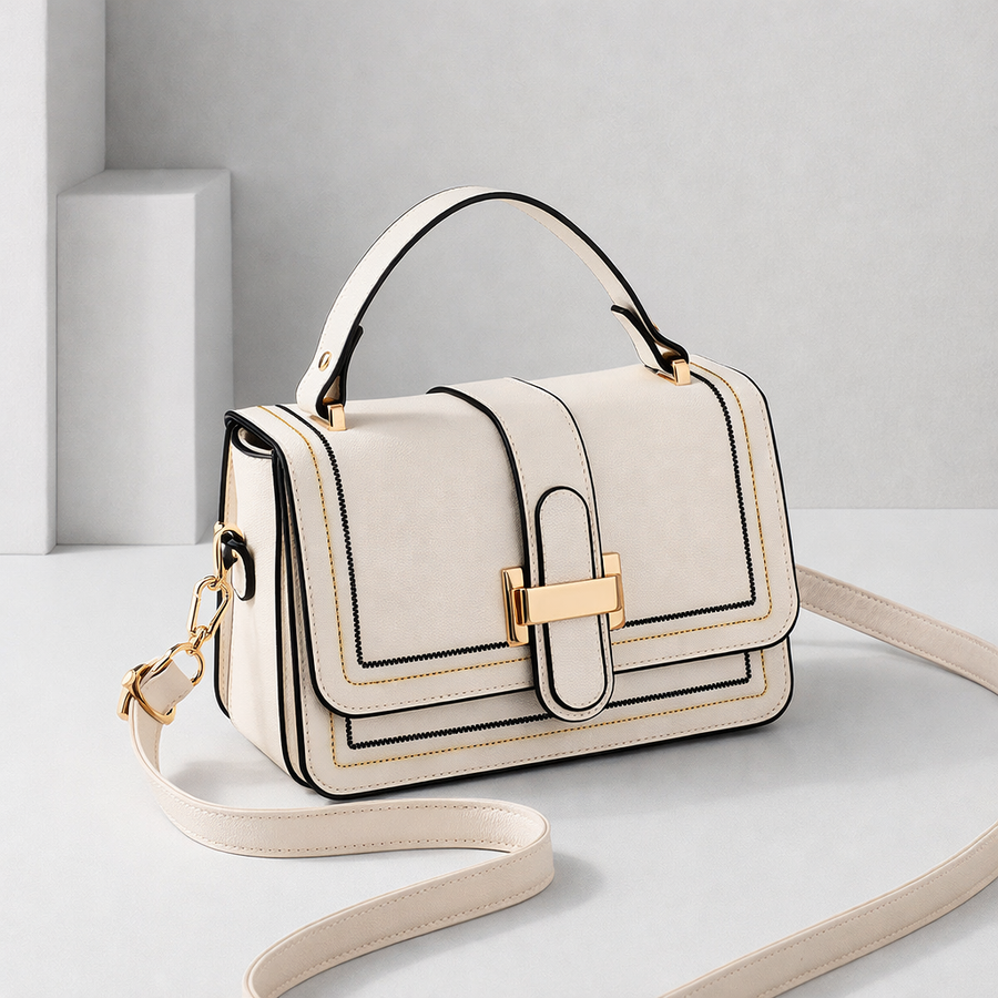 Lucilla | Bolso de Hombro Elegante de Silueta Estructurada - Crema