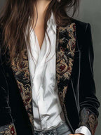 Alessandra | Blazer Entallado con Ribete Barroco