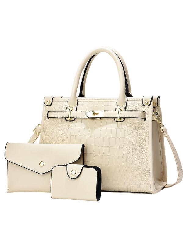Mirella | Bolso Bandolera con Grabado Efecto Cocodrilo - Blanco