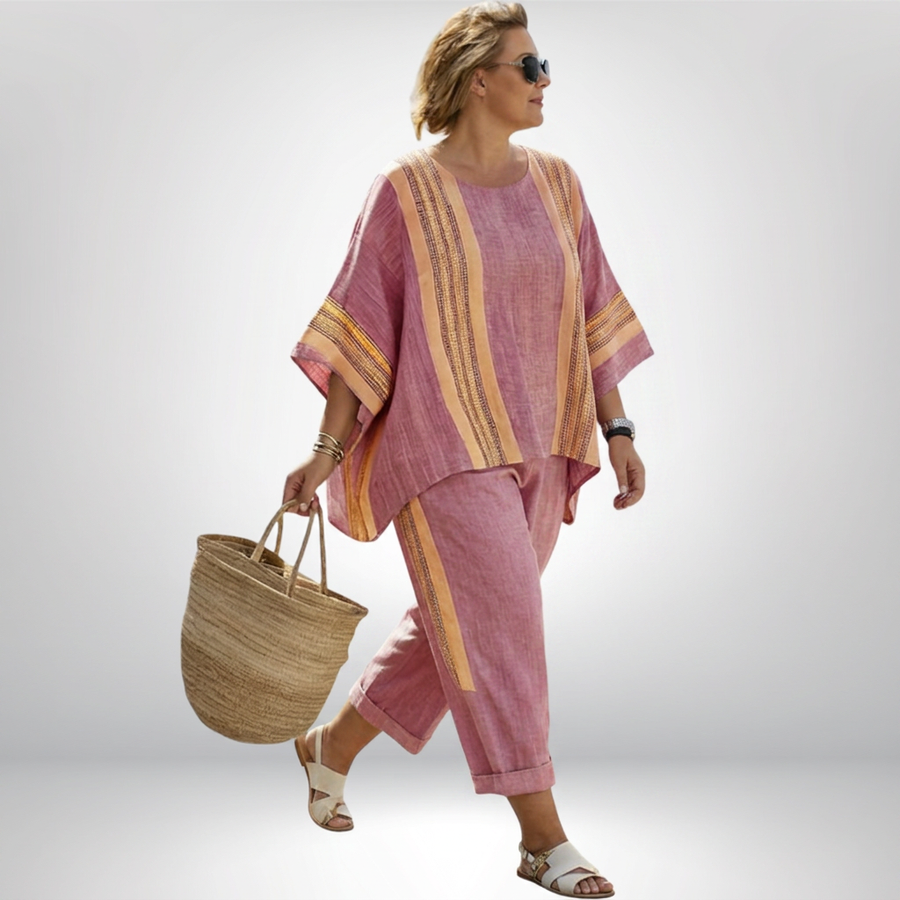 Assia | Conjunto Boho de Rayas
