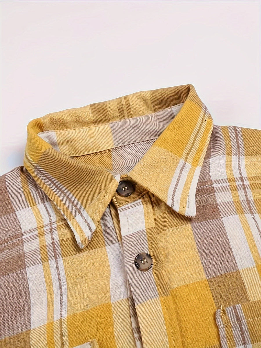 Aurora | Sobrecamisa de Cuadros de Manga Larga para Otoño