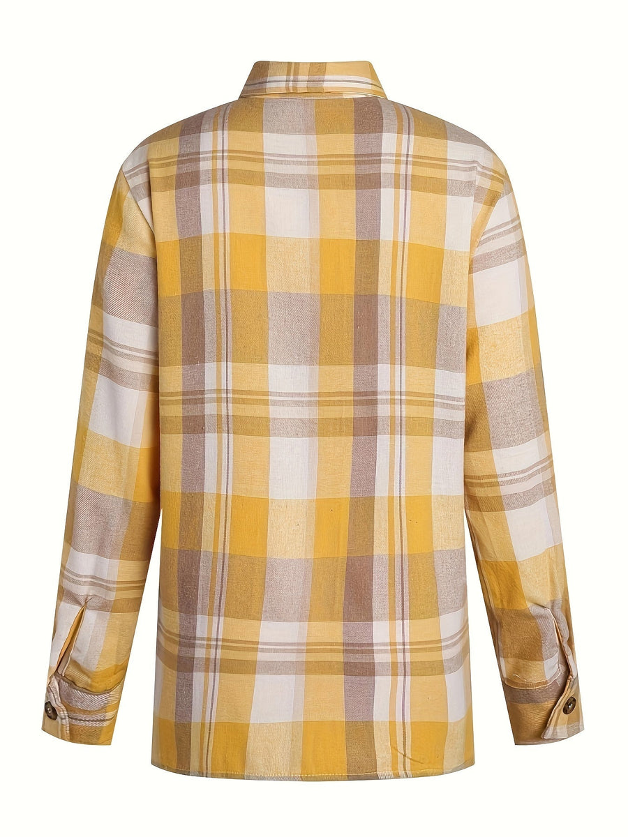 Aurora | Sobrecamisa de Cuadros de Manga Larga para Otoño