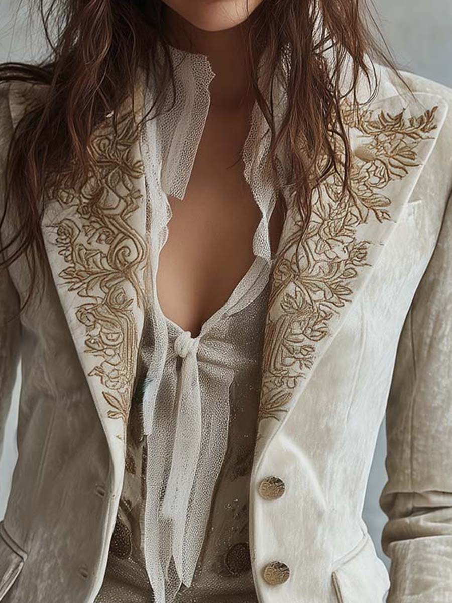 Anastasia | Blazer Entallado con Bordados