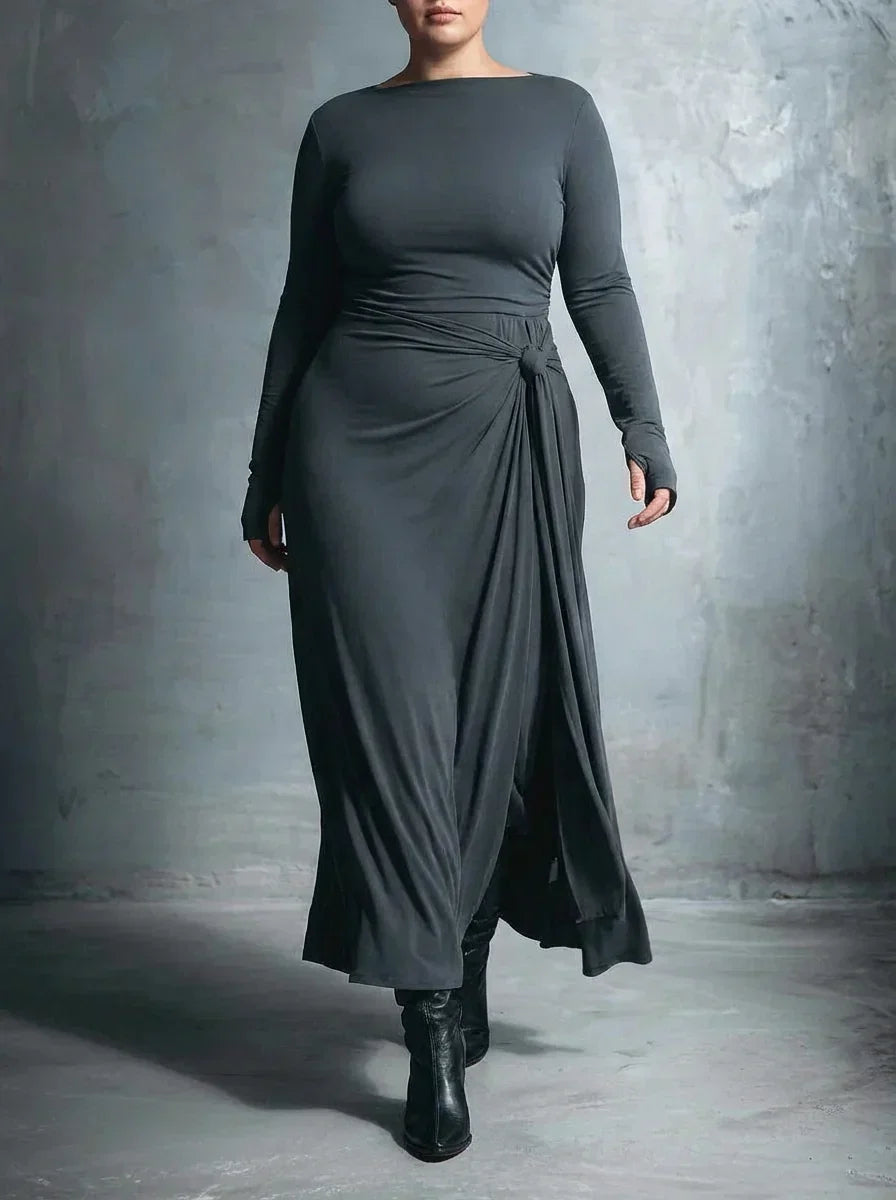 Fernanda | Vestido Maxi con Nudo Lateral