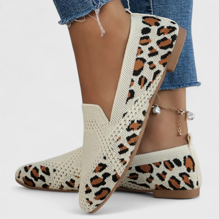 Flavia | Zapatillas Ortopédicas con Cordones - Leopardo