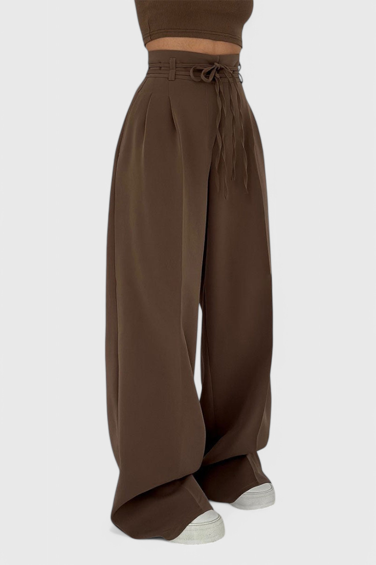 Sophie Pantalones de pierna ancha con cordones
