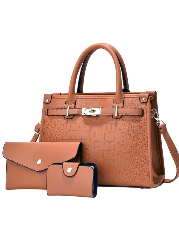 Mirella | Bolso Bandolera con Grabado Efecto Cocodrilo - Naranja óxido