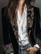Alessandra | Blazer Entallado con Ribete Barroco