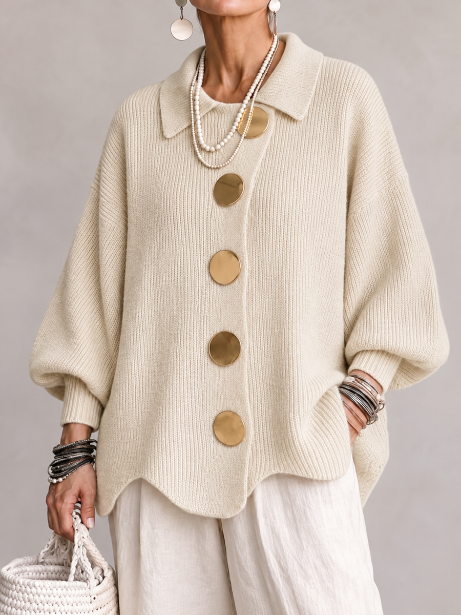 Tiziana | Cárdigan Oversize con Cuello XL