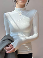 Imelda | Top de Cuello Semialto Elegante