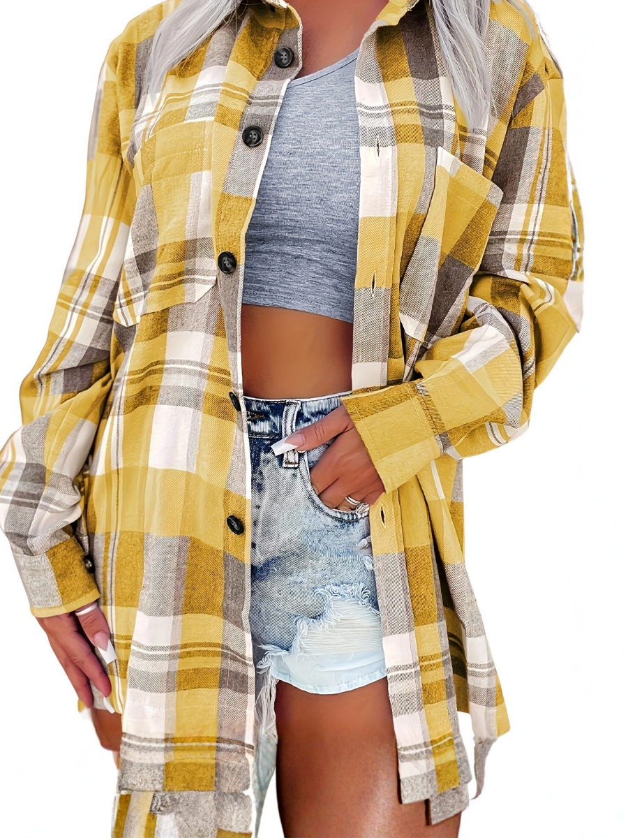 Aurora | Sobrecamisa de Cuadros de Manga Larga para Otoño