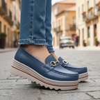 Elisabetta | Mocasines Ortopédicos con Suela Gruesa y Cierre Metálico