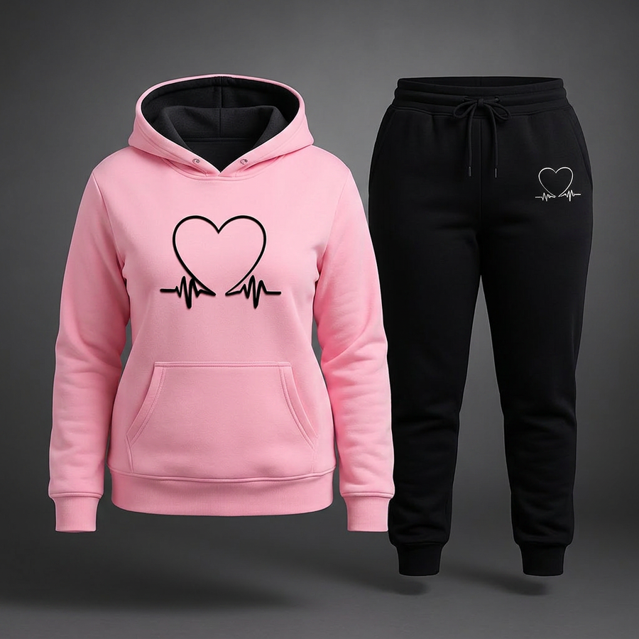 Dina | Conjunto Deportivo con Estampado de Corazón