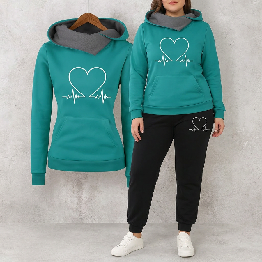 Dina | Conjunto Deportivo con Estampado de Corazón