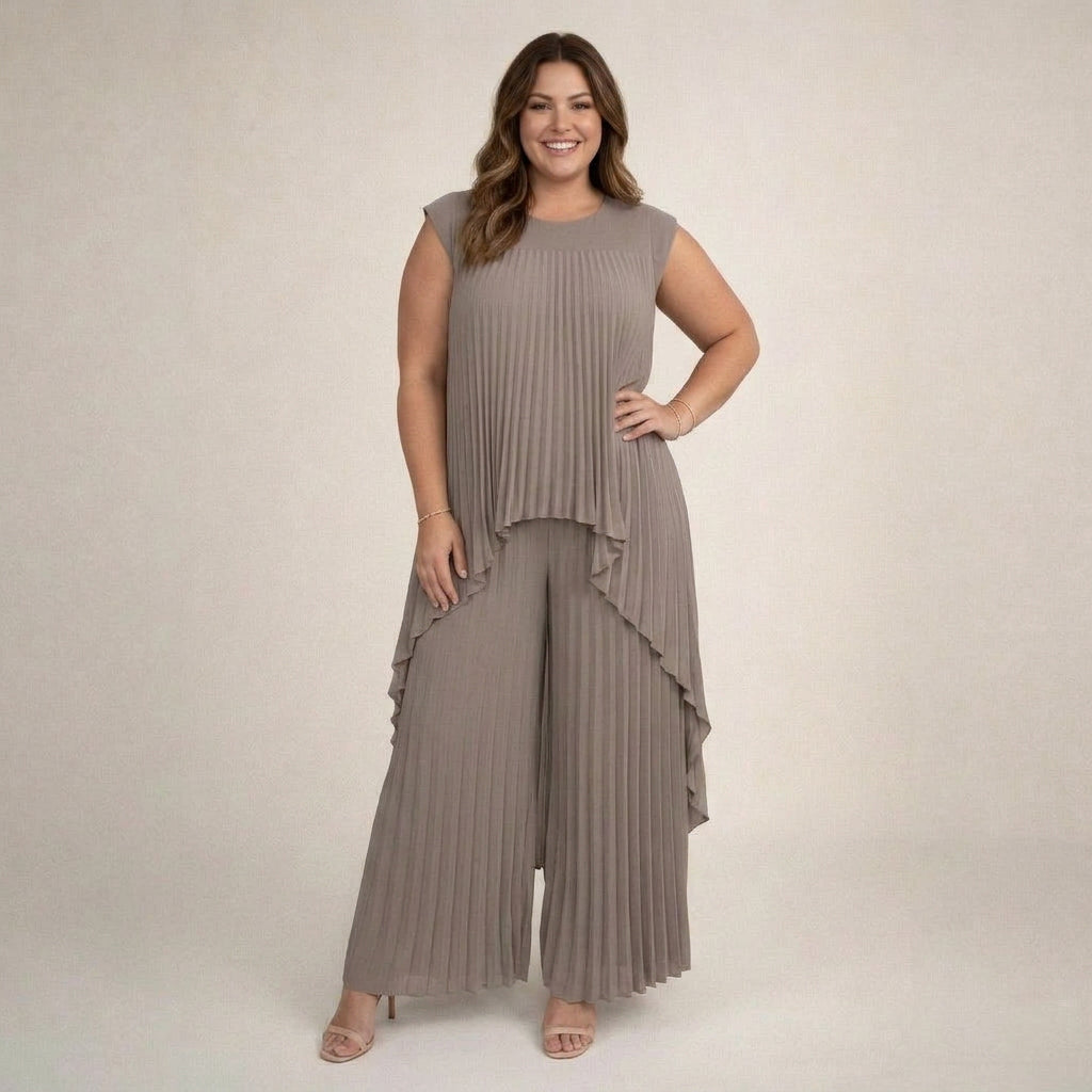 Azzurra | Conjunto Elegante Plisado