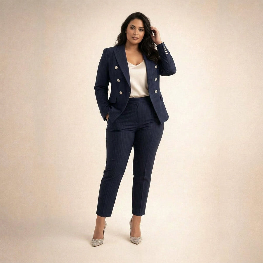 Aria | Conjunto de Traje Clásico con Blazer de Doble Botonadura