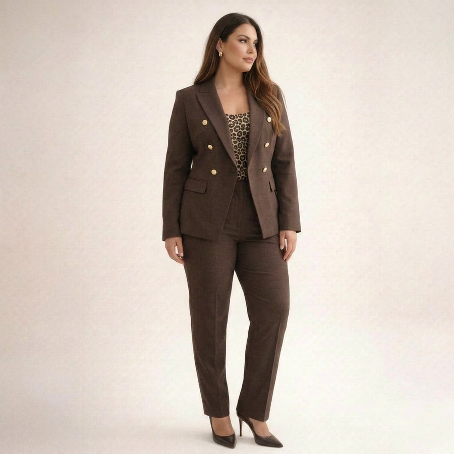 Aria | Conjunto de Traje Clásico con Blazer de Doble Botonadura