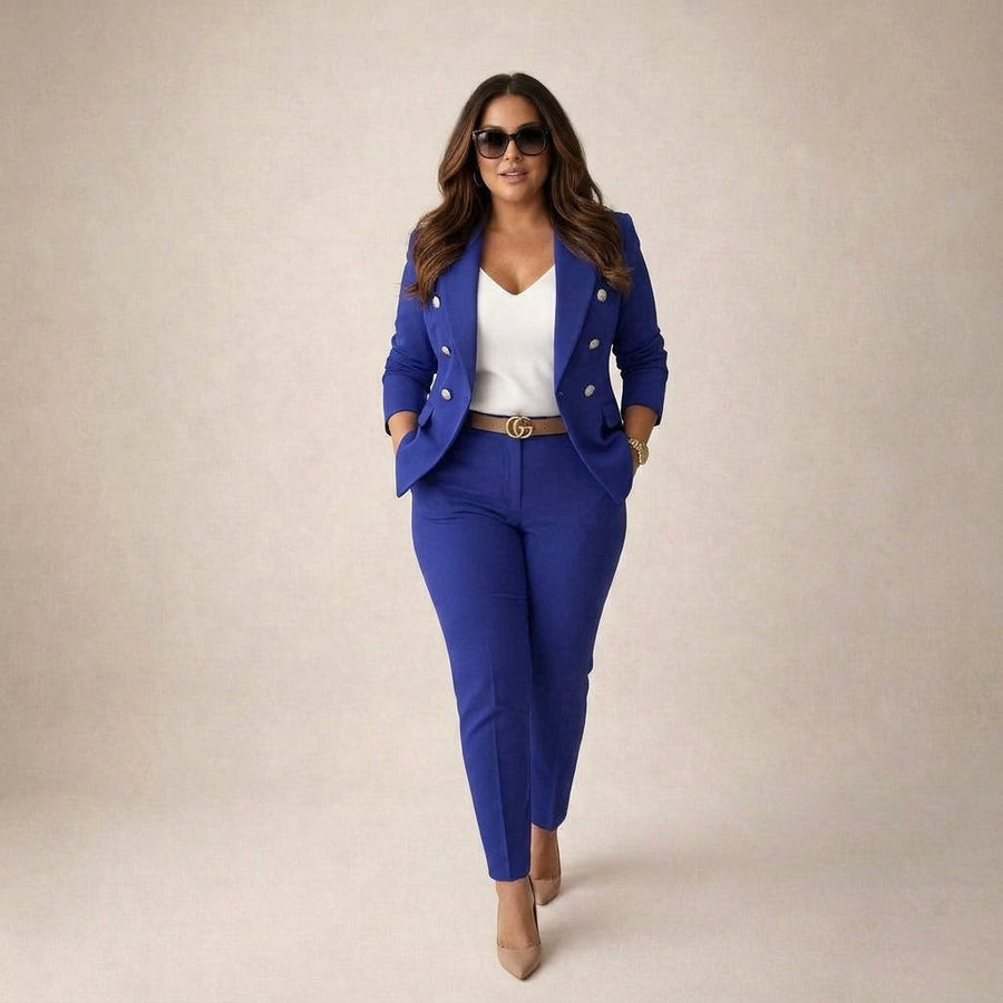 Aria | Conjunto de Traje Clásico con Blazer de Doble Botonadura