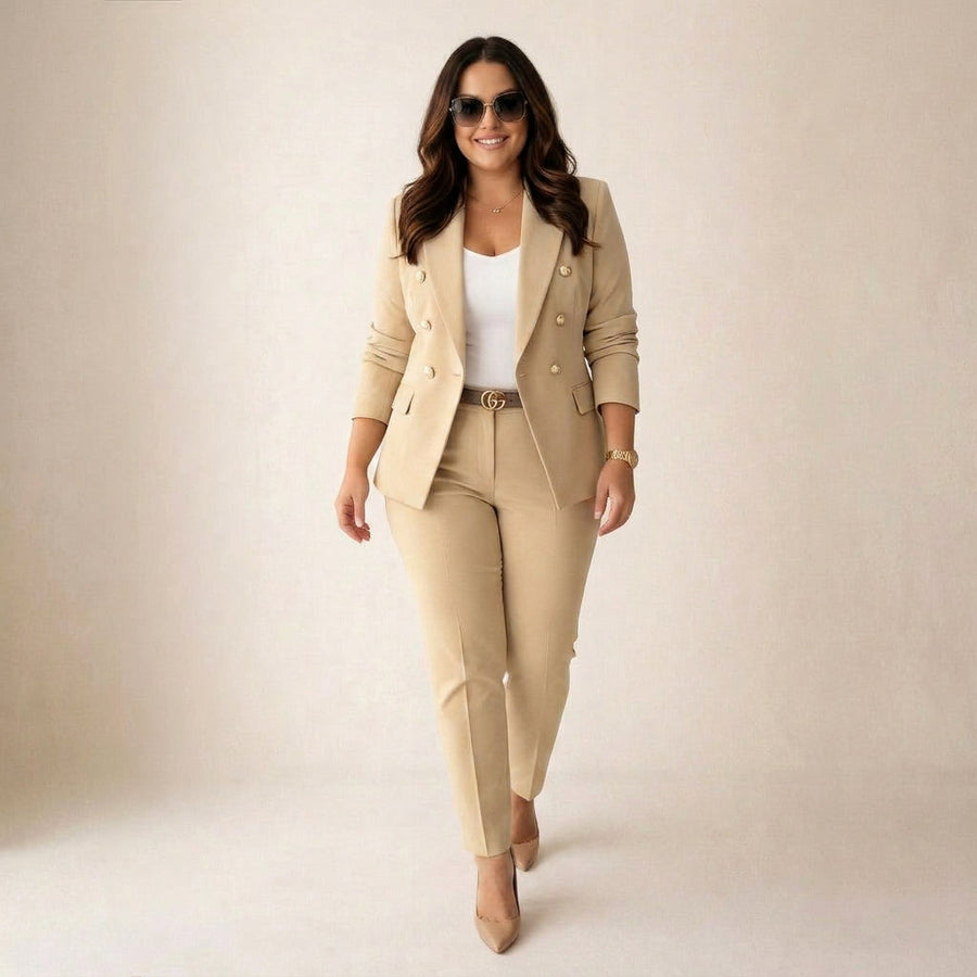 Aria | Conjunto de Traje Clásico con Blazer de Doble Botonadura