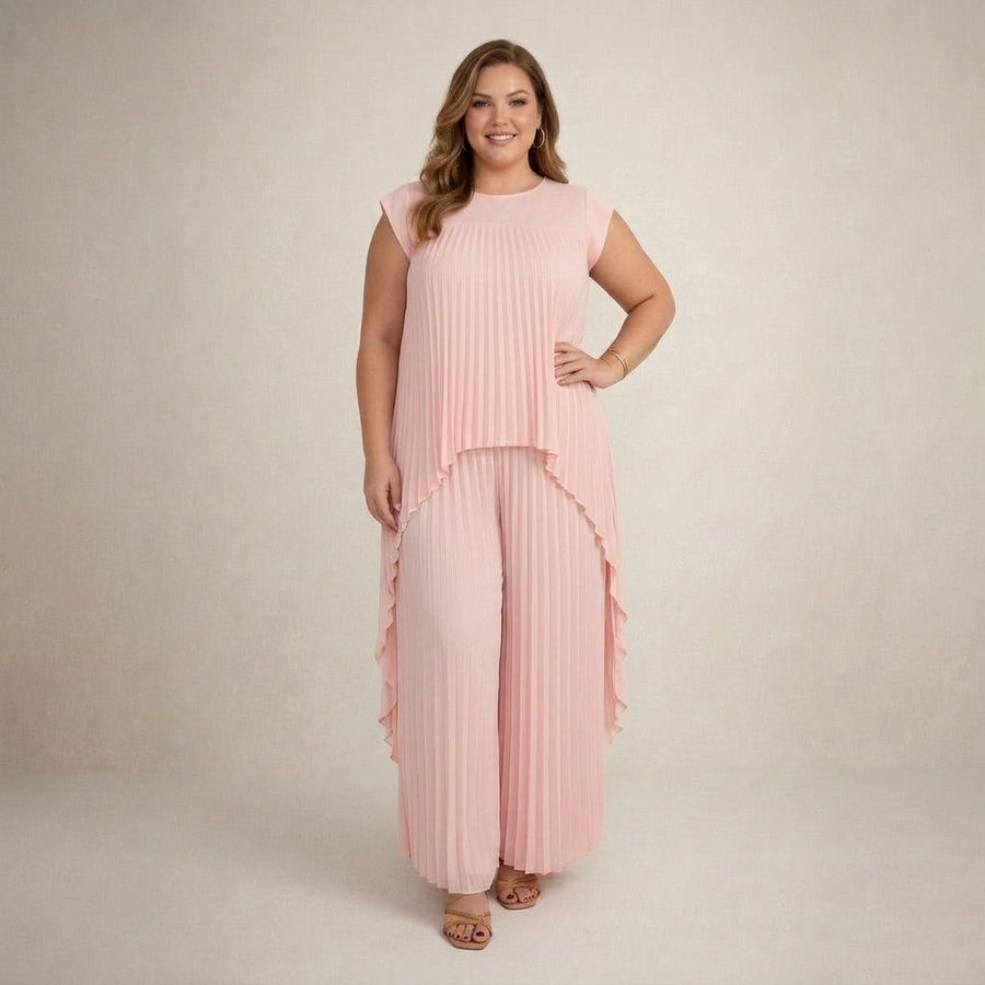 Azzurra | Conjunto Elegante Plisado