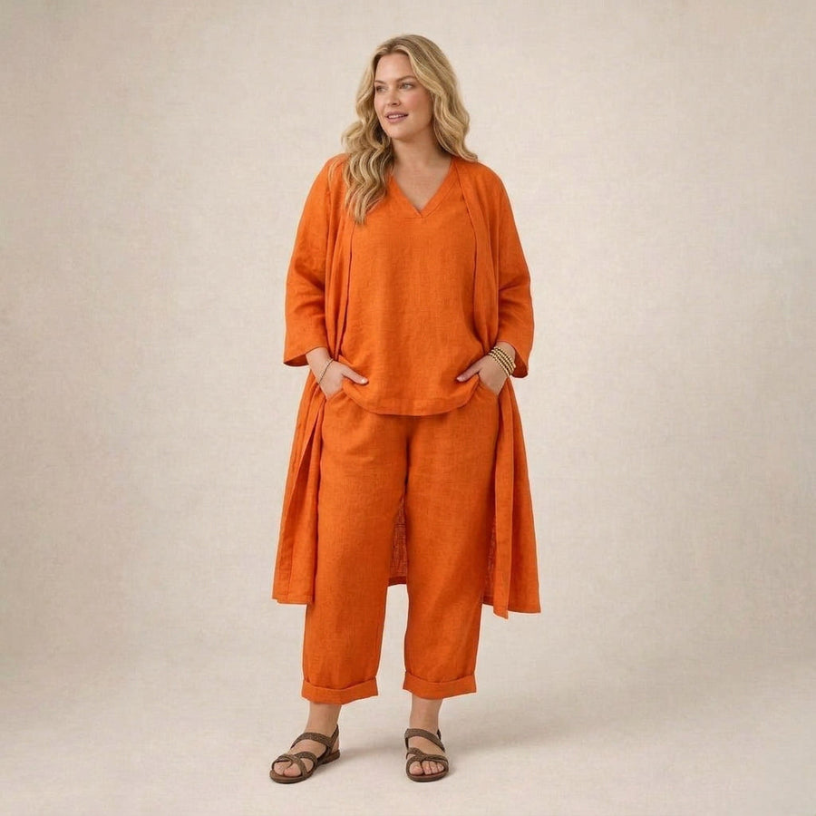 Corinna | Conjunto Holgado de Lino en Capas