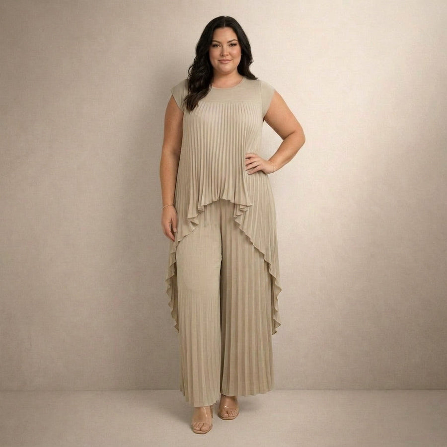 Azzurra | Conjunto Elegante Plisado