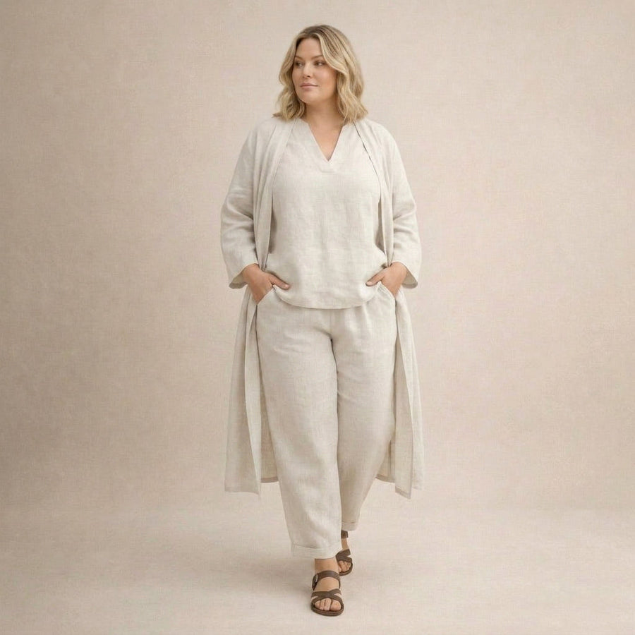 Corinna | Conjunto Holgado de Lino en Capas