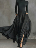 Manuela | Vestido Maxi de Cintura Alta