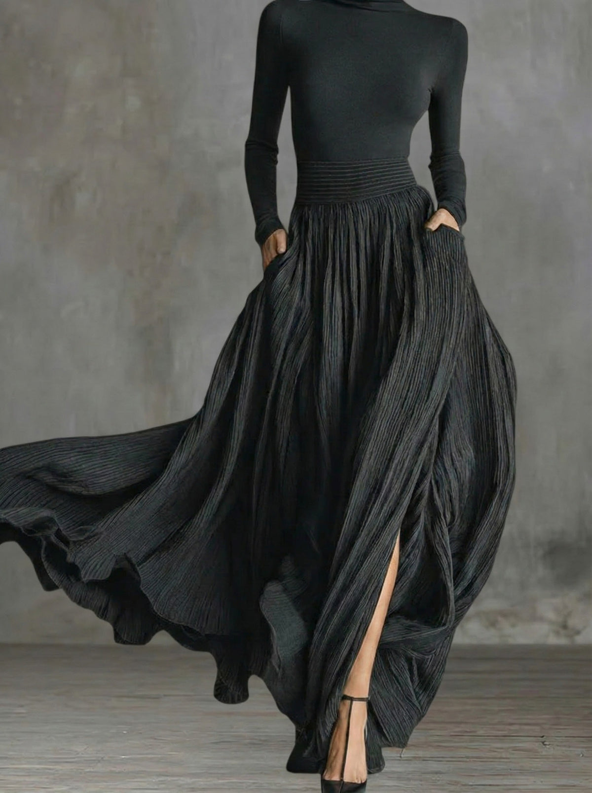 Manuela | Vestido Maxi de Cintura Alta